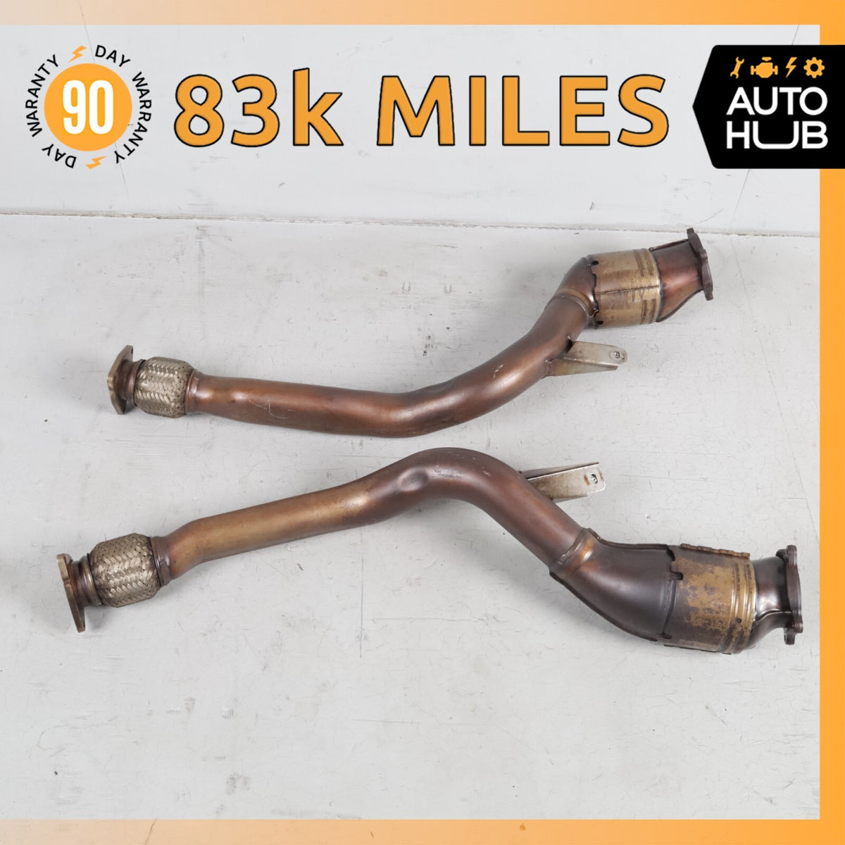 Bentley Continental GTC Speed Exhaust Downpipe Left & Right Side Set OEM 83k - photo 1