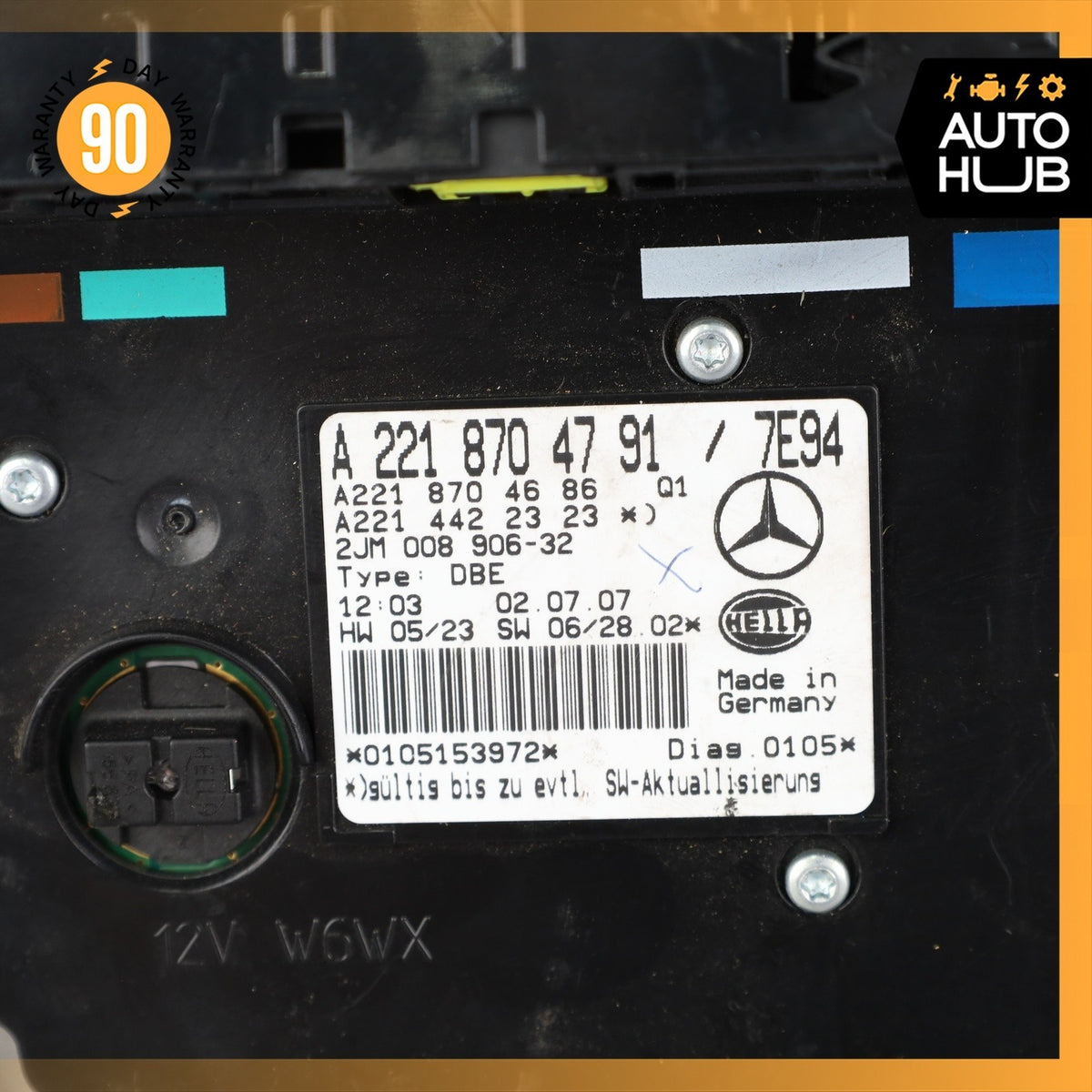 07-09 Mercedes W221 S550 S600 Overhead Dome Light Sunroof Control Gray OEM - photo 14