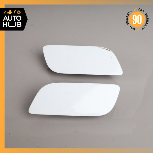 10-15 Audi 8J TT Front Left & Right Bumper Headlight Washer Cap Set White OEM - photo 1