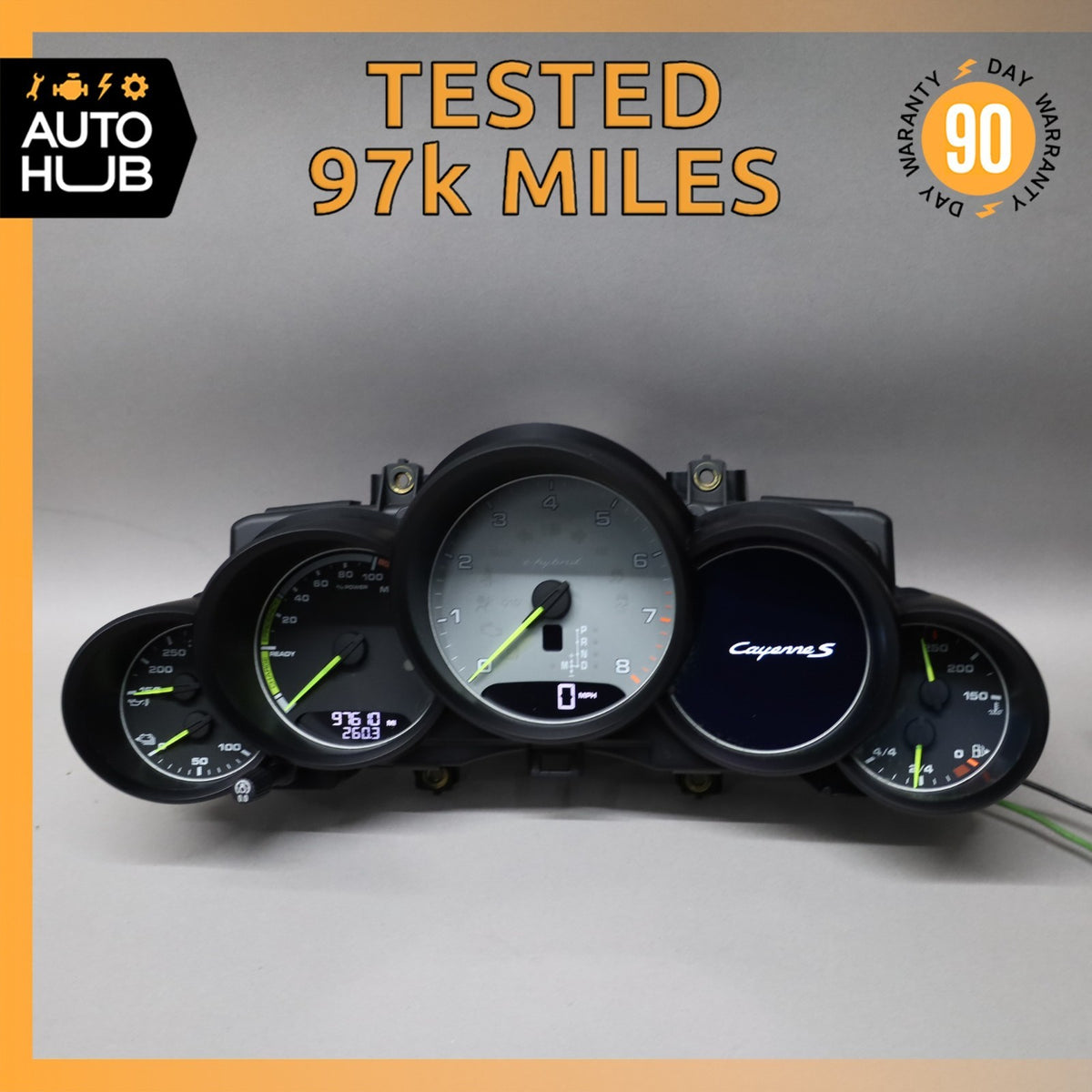 15-16 Porsche Cayenne 958 E-Hybrid Instrument Speedometer Cluster OEM 97k - photo 1