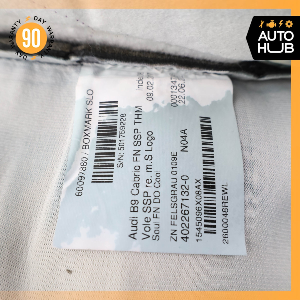 18-24 Audi B9 S5 A5 Sport Convertible Front Right Top Upper Seat Cushion OEM 24k - photo 20