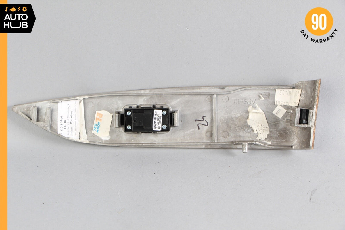 03-06 Mercedes W215 CL55 CL500 Right Door Master Window Switch Bezel Trim OEM - photo 6