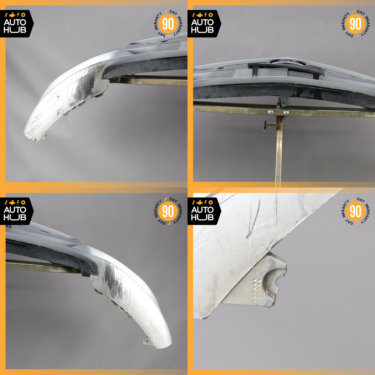 15-18 Mercedes W205 C300 C400 Base Front Bumper Cover Assembly Silver OEM - photo 18
