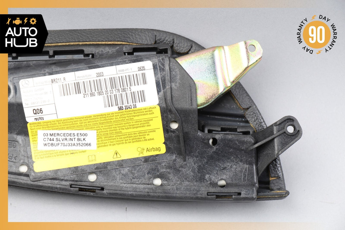 03-06 Mercedes W211 E500 E320 Side Seat Airbag Air Bag Front Right Black OEM - photo 7