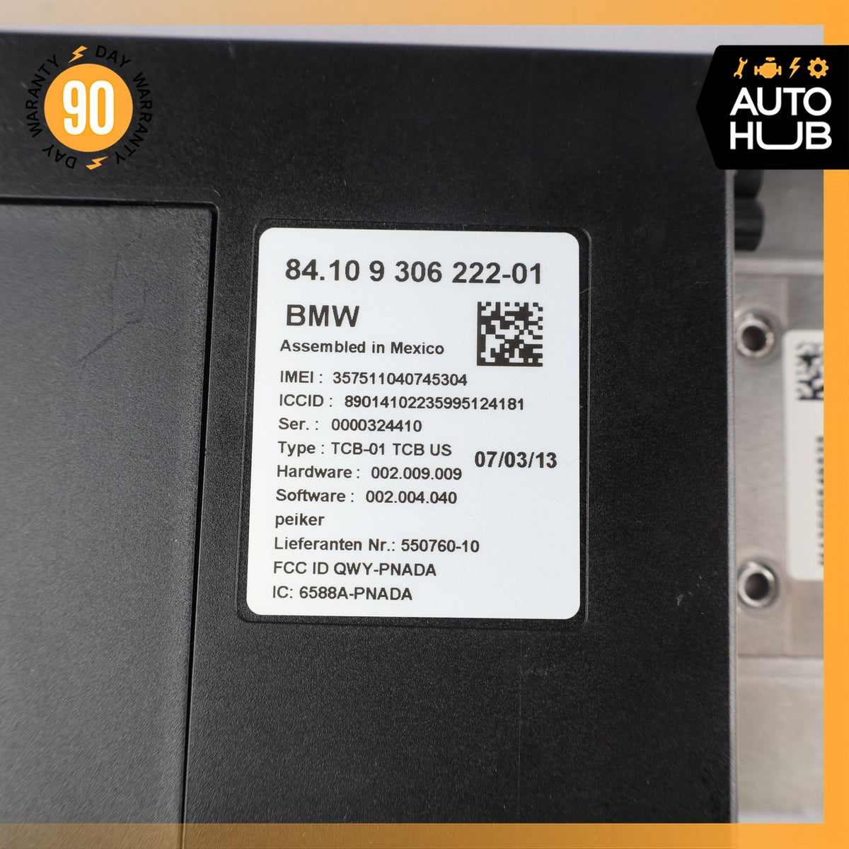 11-13 BMW F10 535i 550i Telematic Bluetooth Communication Control Module OEM - photo 7