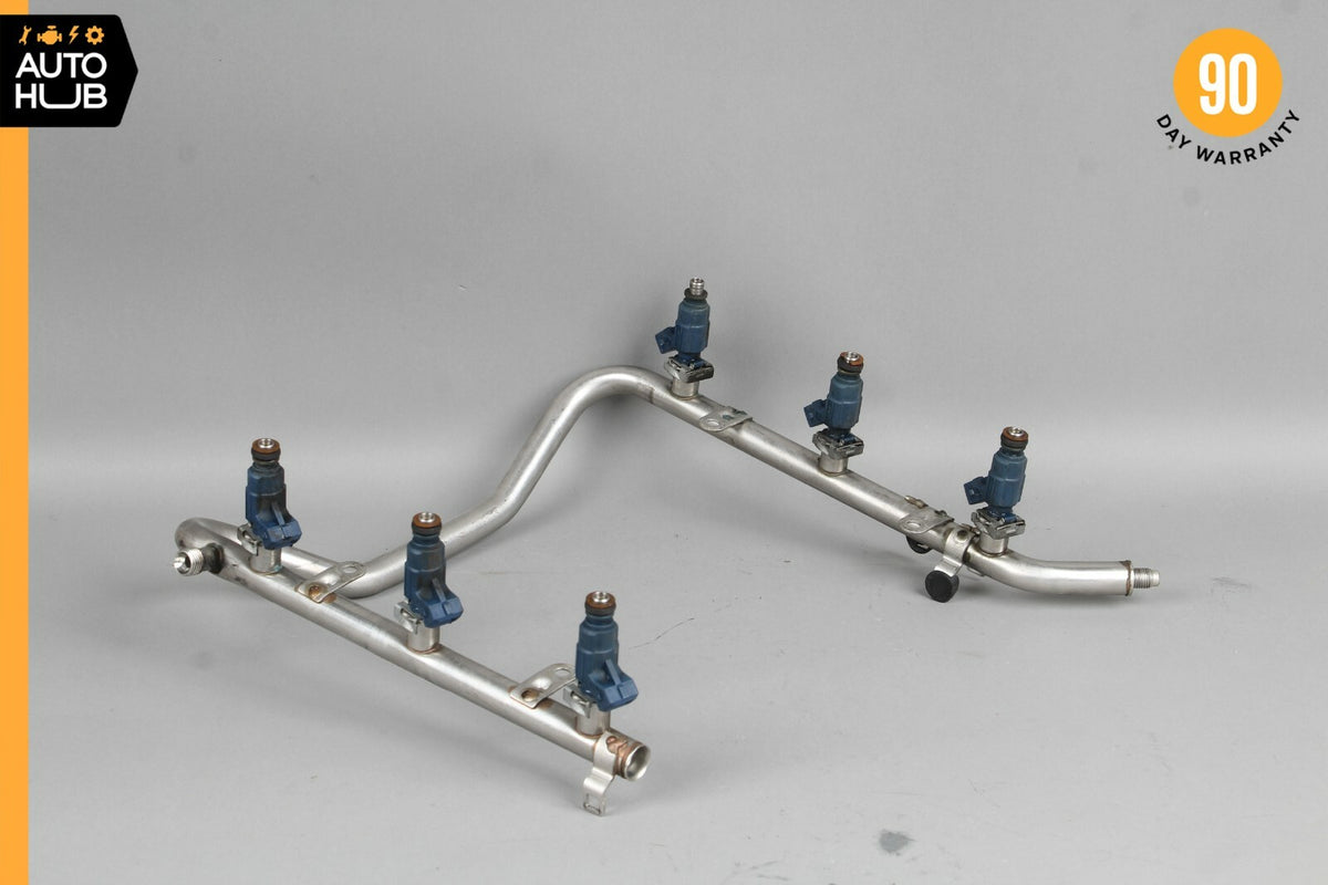 01-05 Mercedes R170 SLK320 ML320 E320 Fuel Injector Rail W/ Fuel Injectors OEM - photo 1