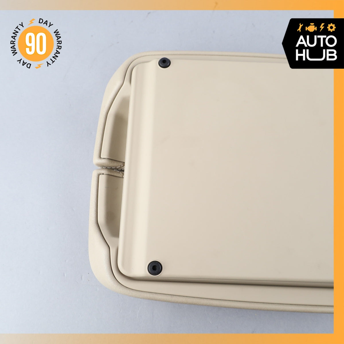 17-19 Audi 4M Q7 Front Center Console Armrest Arm Rest Beige OEM 87k - photo 13