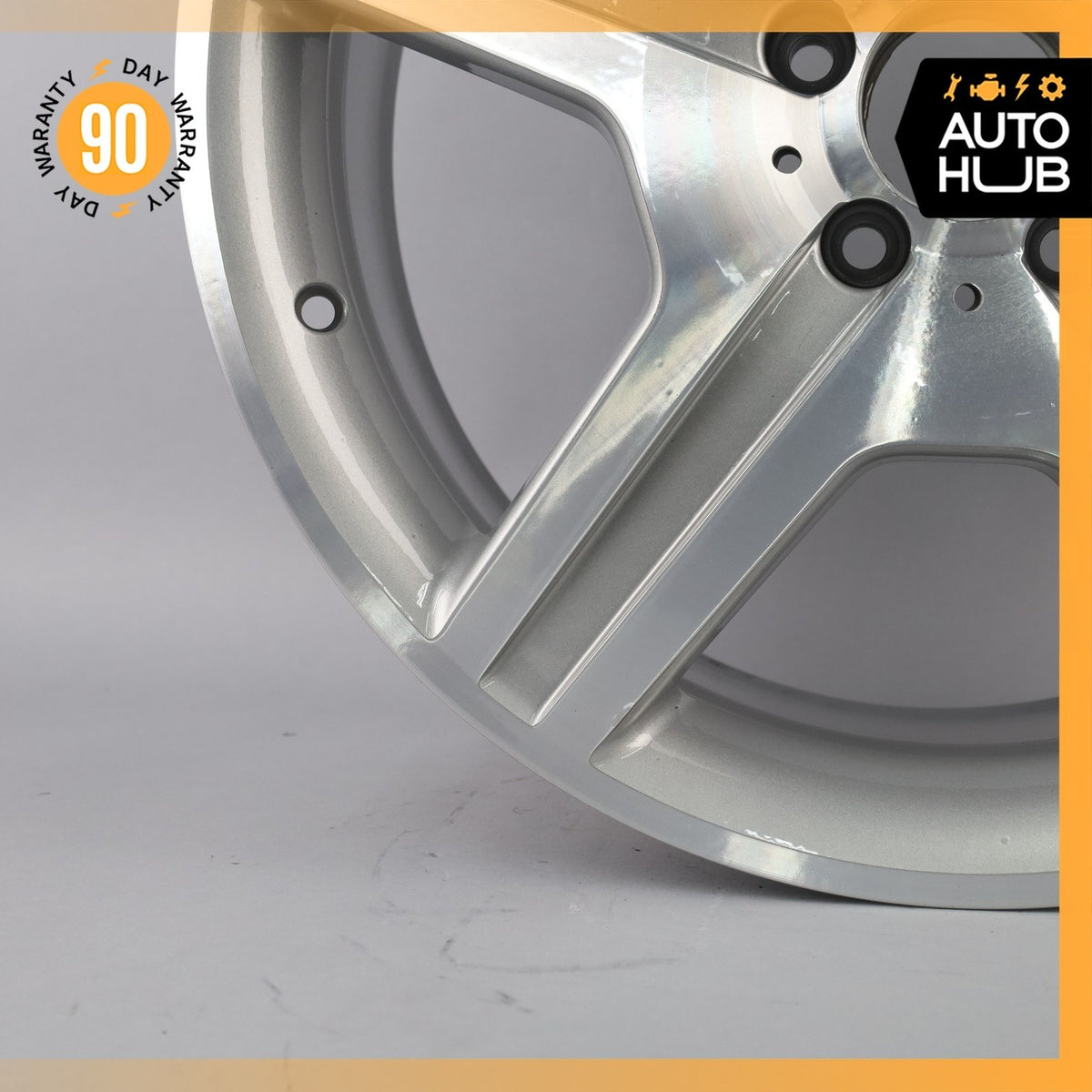 Mercedes W221 S550 CL63 AMG 8.5 x 19 19" Front Wheel Rim Polished Silver OEM - photo 5