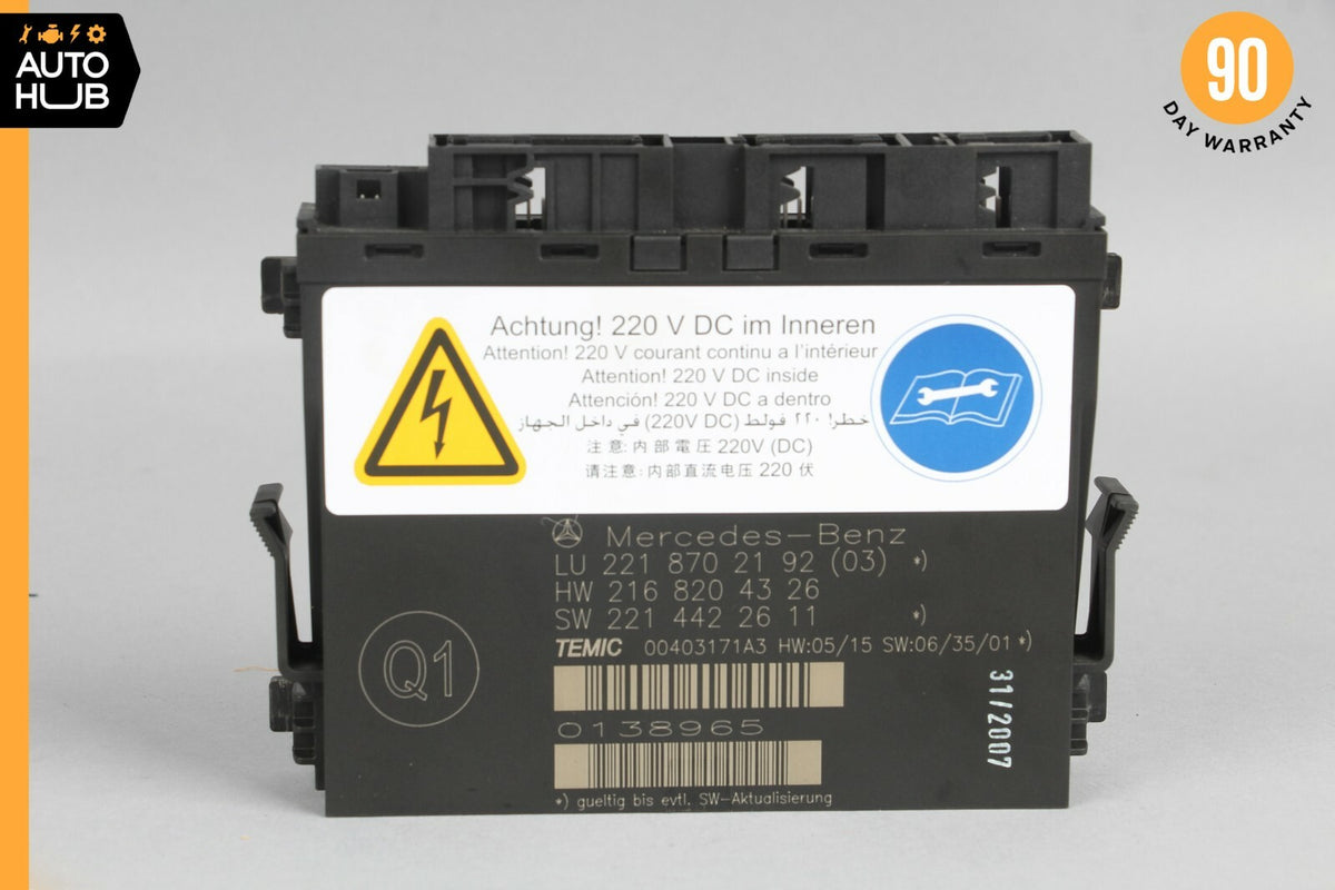 07-10 Mercedes W221 CL63 AMG Front Left or Right Seat Contour Control Module - photo 1