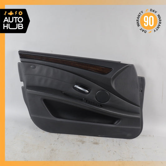 08-10 BMW E60 550i 528i Front Left Driver Side Interior Door Panel w/ Airbag OEM - photo 1
