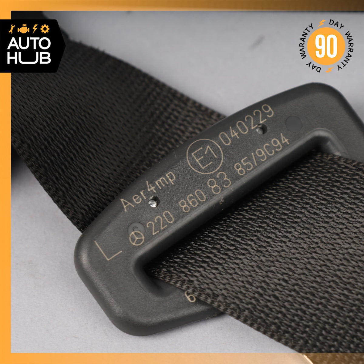 03-06 Mercedes W220 S600 S430 Rear Left Seat Belt Retractor Buckle Black OEM - photo 11