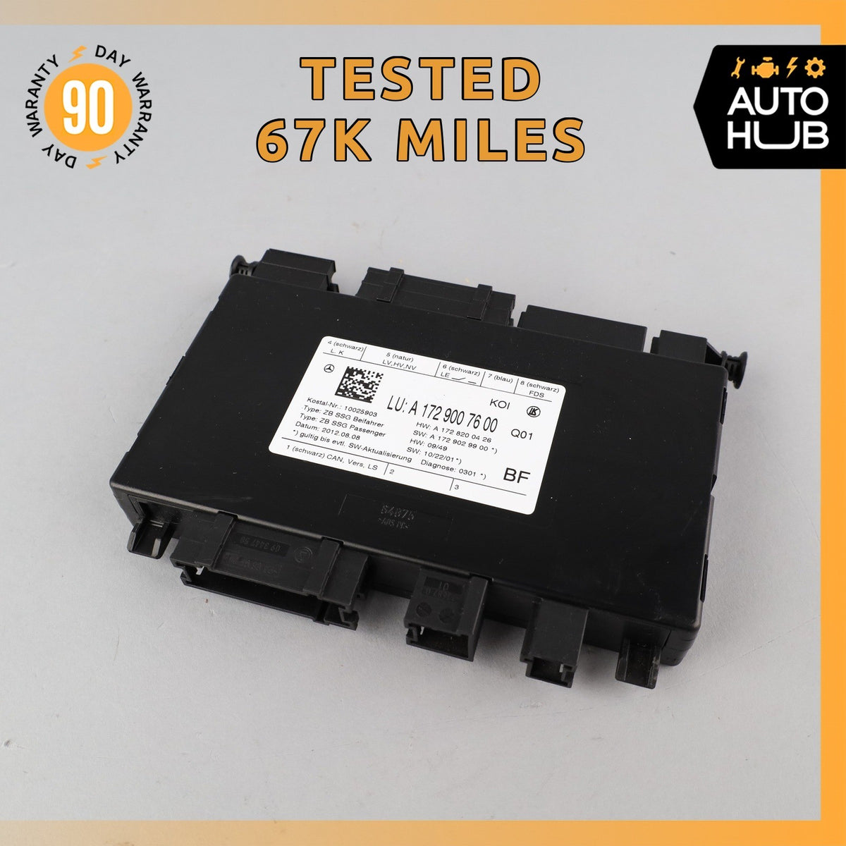 Mercedes W212 E350 SLK250 C350 Seat Control Module Front Right Side OEM 67k - photo 1