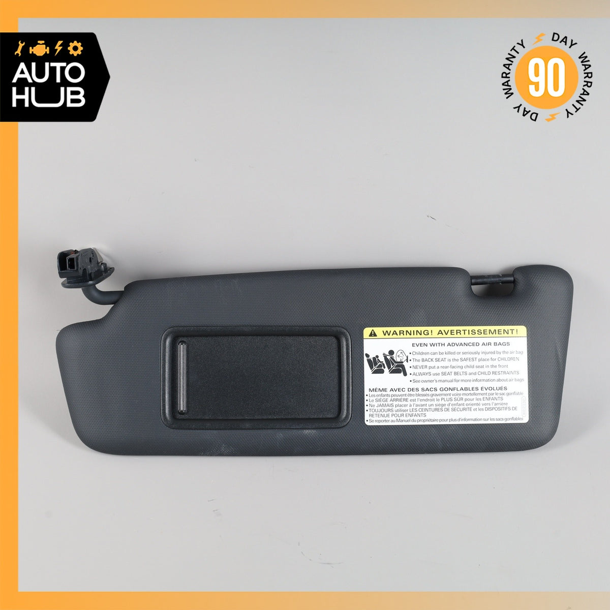 16-18 Audi 8V A3 E-Tron Left Side Sunvisor Sun Visor Black OEM - photo 8