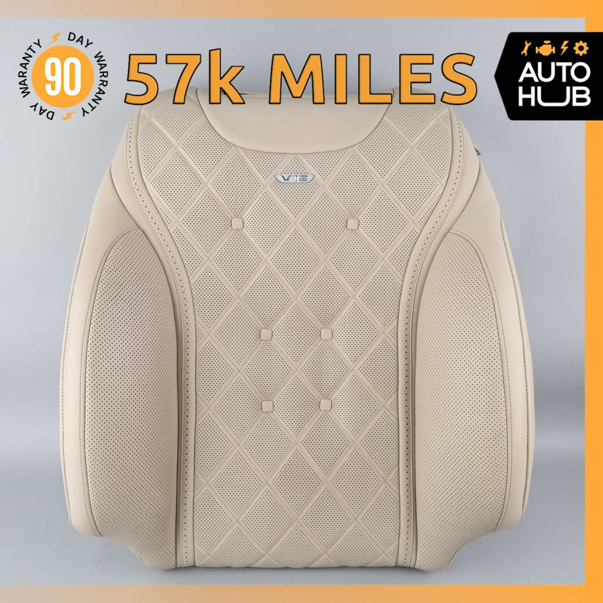 16-17 Mercedes W222 Maybach S600 Front Left Side Seat Upper Back Cushion OEM - photo 1