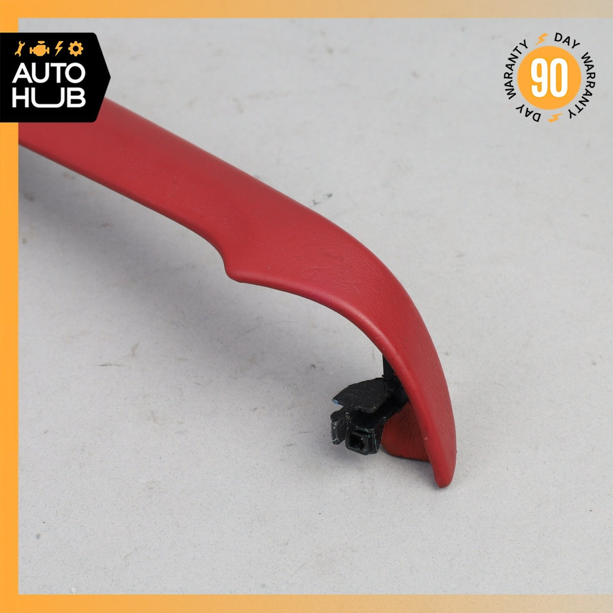 Porsche Macan 95B Center Console Molding Trim Cover Left Leather Red OEM - photo 4