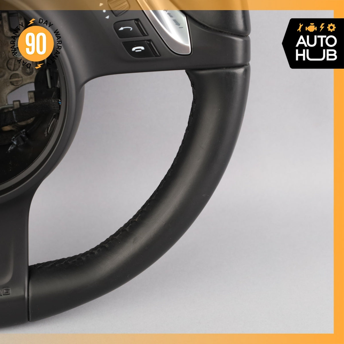 11-16 Porsche Cayenne 958 Steering Wheel w/ Paddle Shifters Black OEM 78k - photo 6