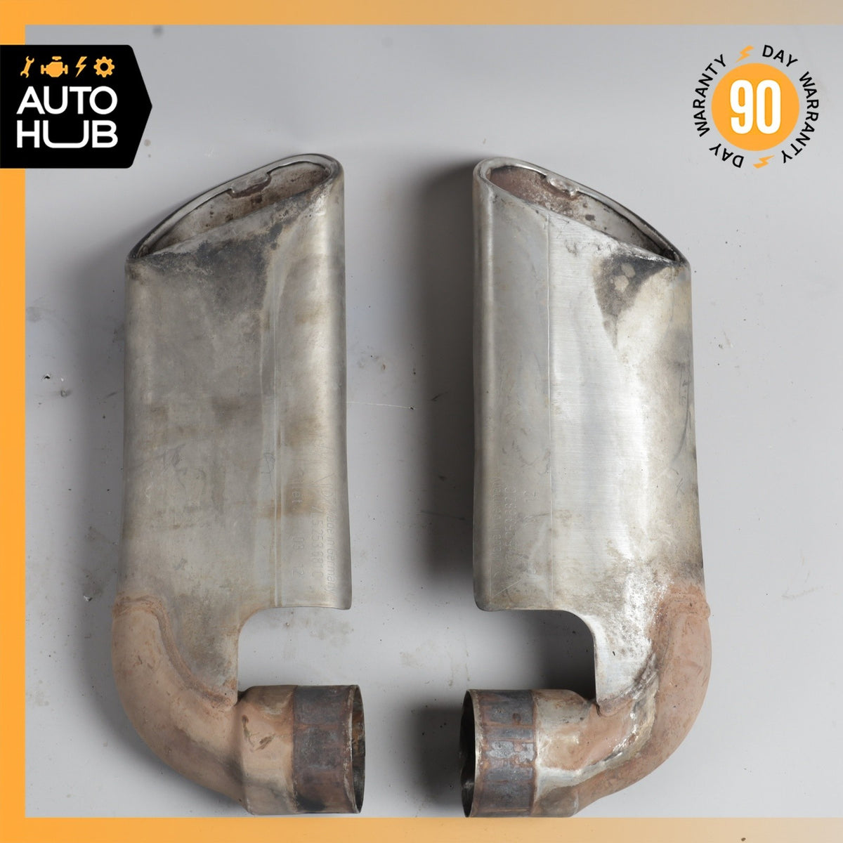 04-10 Porsche Cayenne 955 Rear Left & Right Exhaust Muffler Tip Set OEM - photo 8