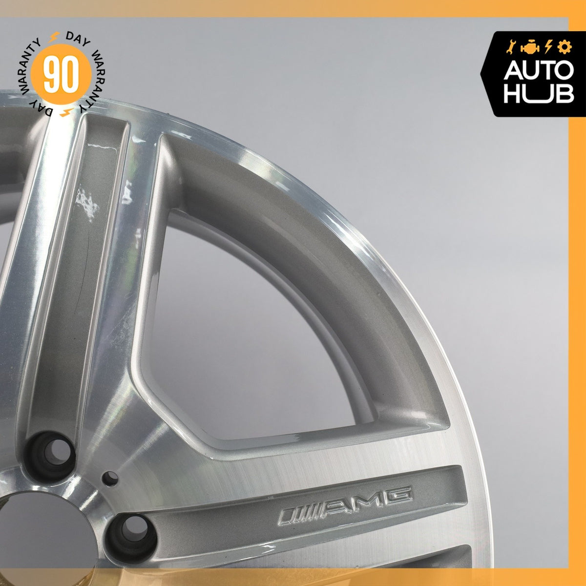Mercedes W221 S550 CL63 AMG 8.5 x 19 19" Front Wheel Rim Polished Silver OEM - photo 4