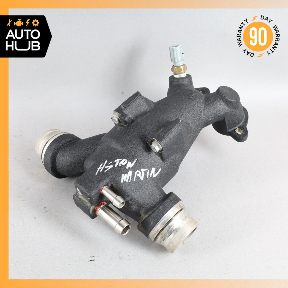 10-19 Aston Martin DB9 Vanquish 6.0L V12 Water Thermostat Housing CD338A586A OEM - photo 1
