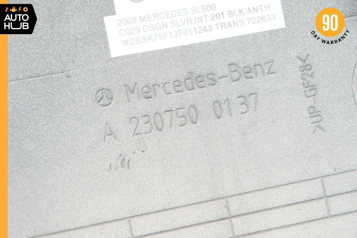 03-12 Mercedes R230 SL500 SL550 SL55 AMG Trunk Lid License Plate Holder OEM - photo 11