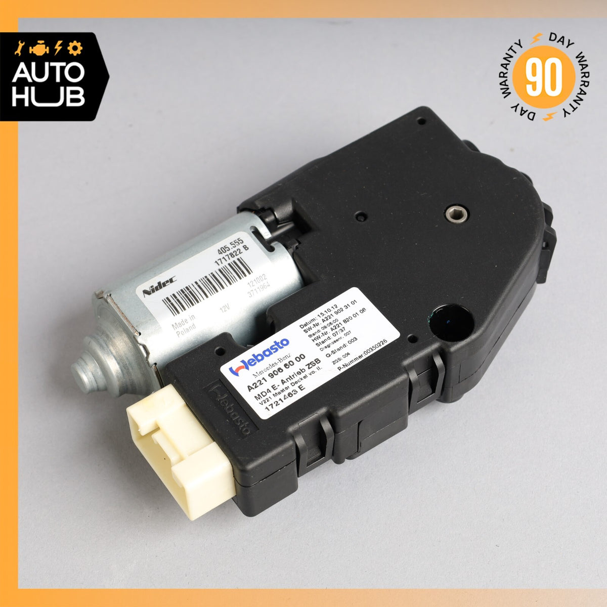 07-13 Mercedes W221 S550 S63 AMG S400 Sunroof Sun Roof Motor 2219066000 OEM - photo 6