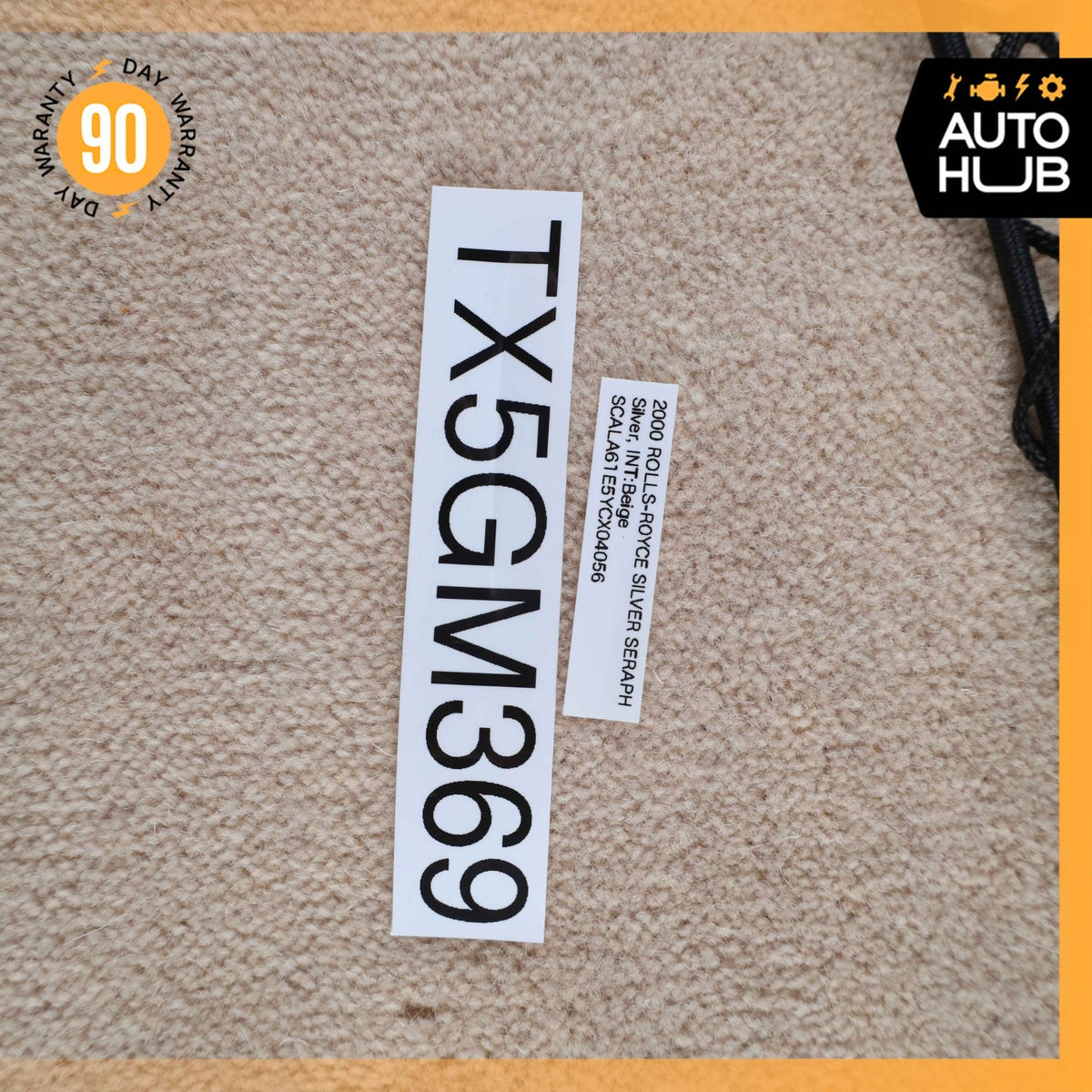 99-02 Rolls Royce Silver Seraph Rear Right Side Trunk Boot Mat Carpet Cover OEM - photo 14