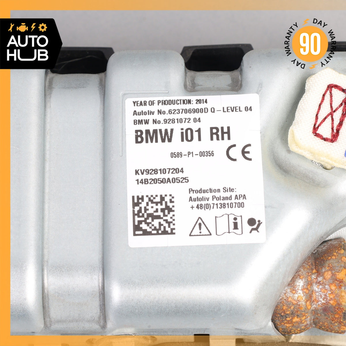 14-21 BMW i3 I01 Hybrid Knee Airbag Air Bag Right Passenger Side Black OEM 58k - photo 10