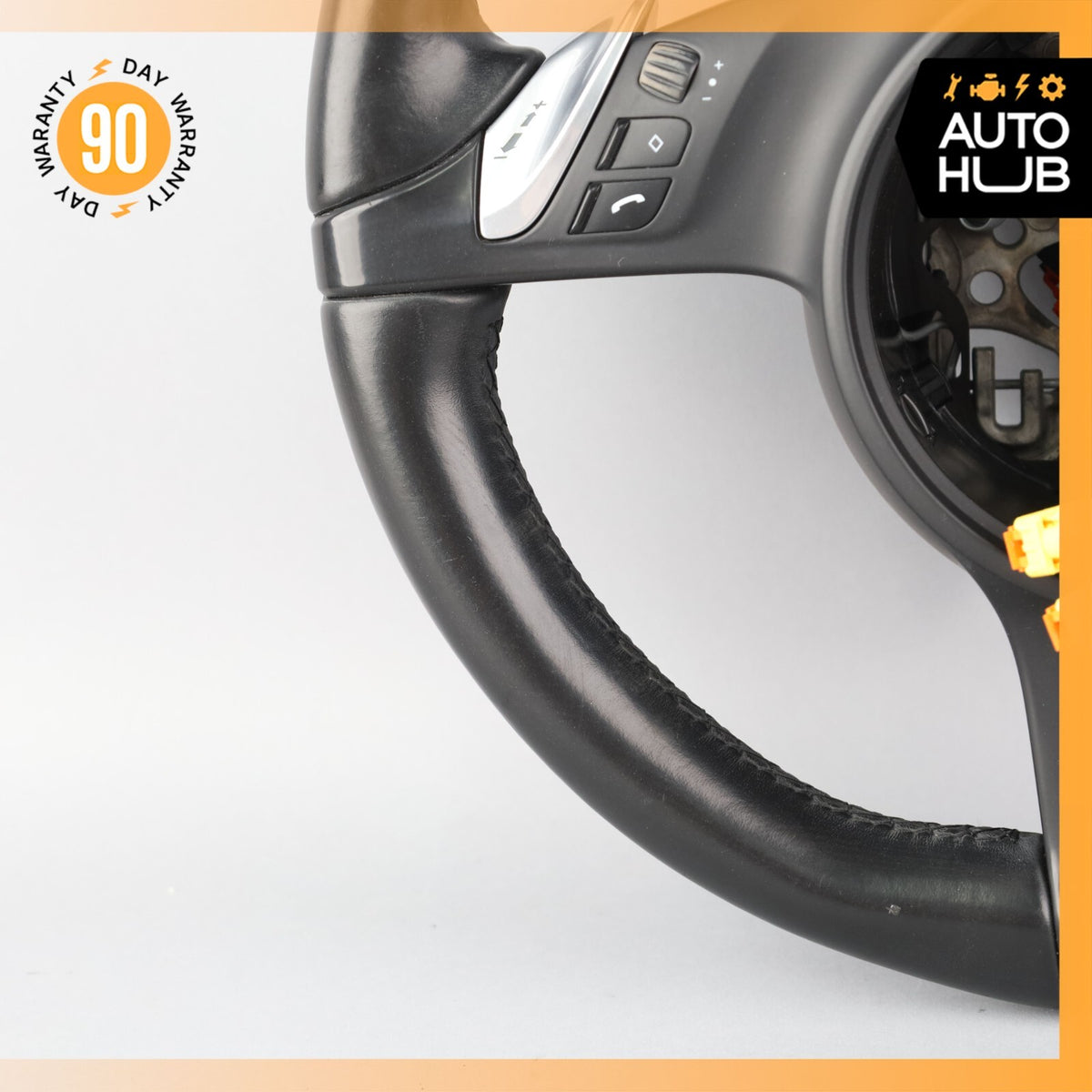 11-14 Porsche Cayenne 958 GTS Steering Wheel w/ Paddle Shifters Black OEM 82k - photo 8
