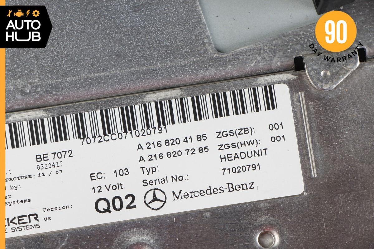 07-09 Mercedes W216 CL600 CL63 AMG Head Unit Navigation Command CD Audio OEM - photo 12