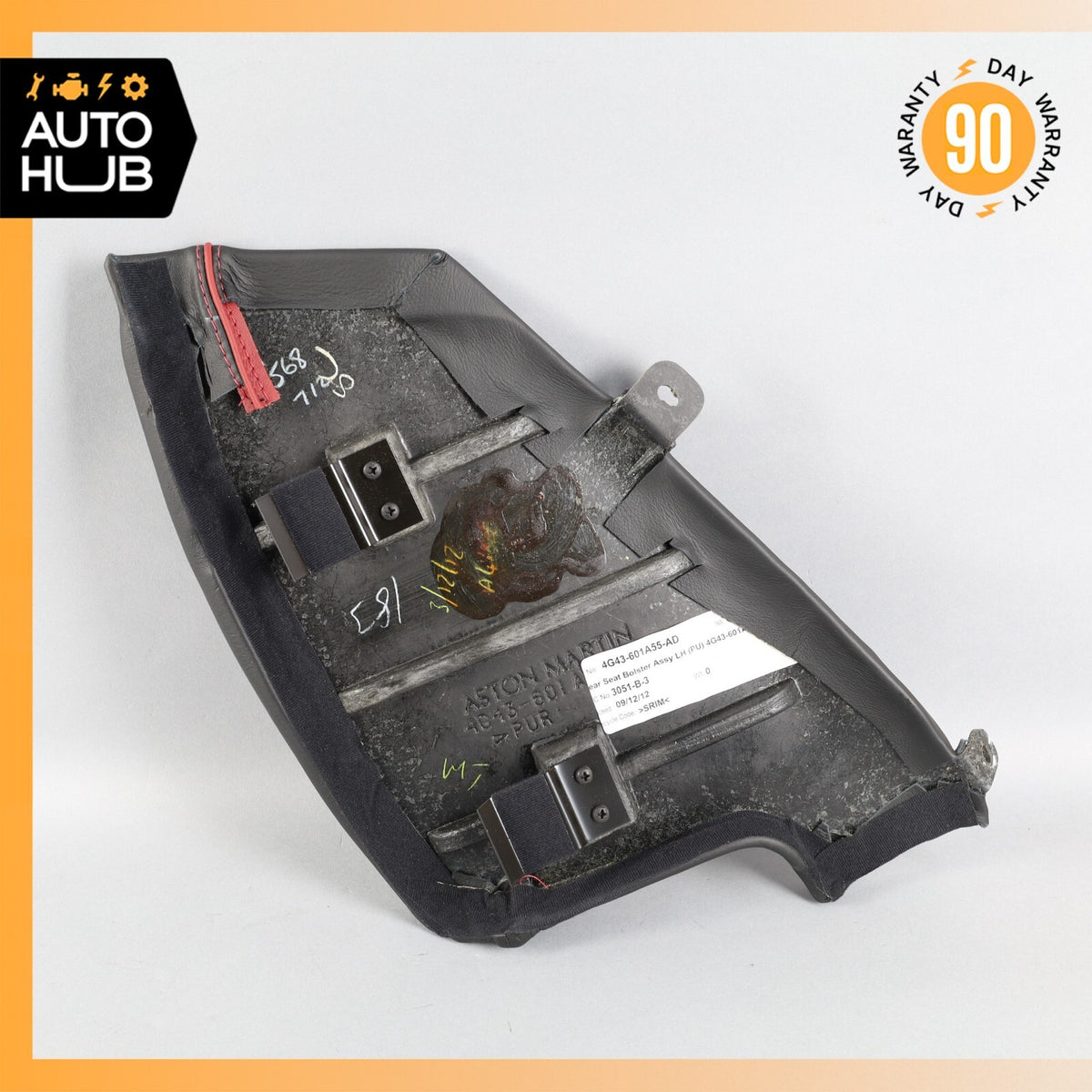 13-16 Aston Martin DB9 Rear Left Side Top Upper Seat Trim Panel OEM 35k - photo 9