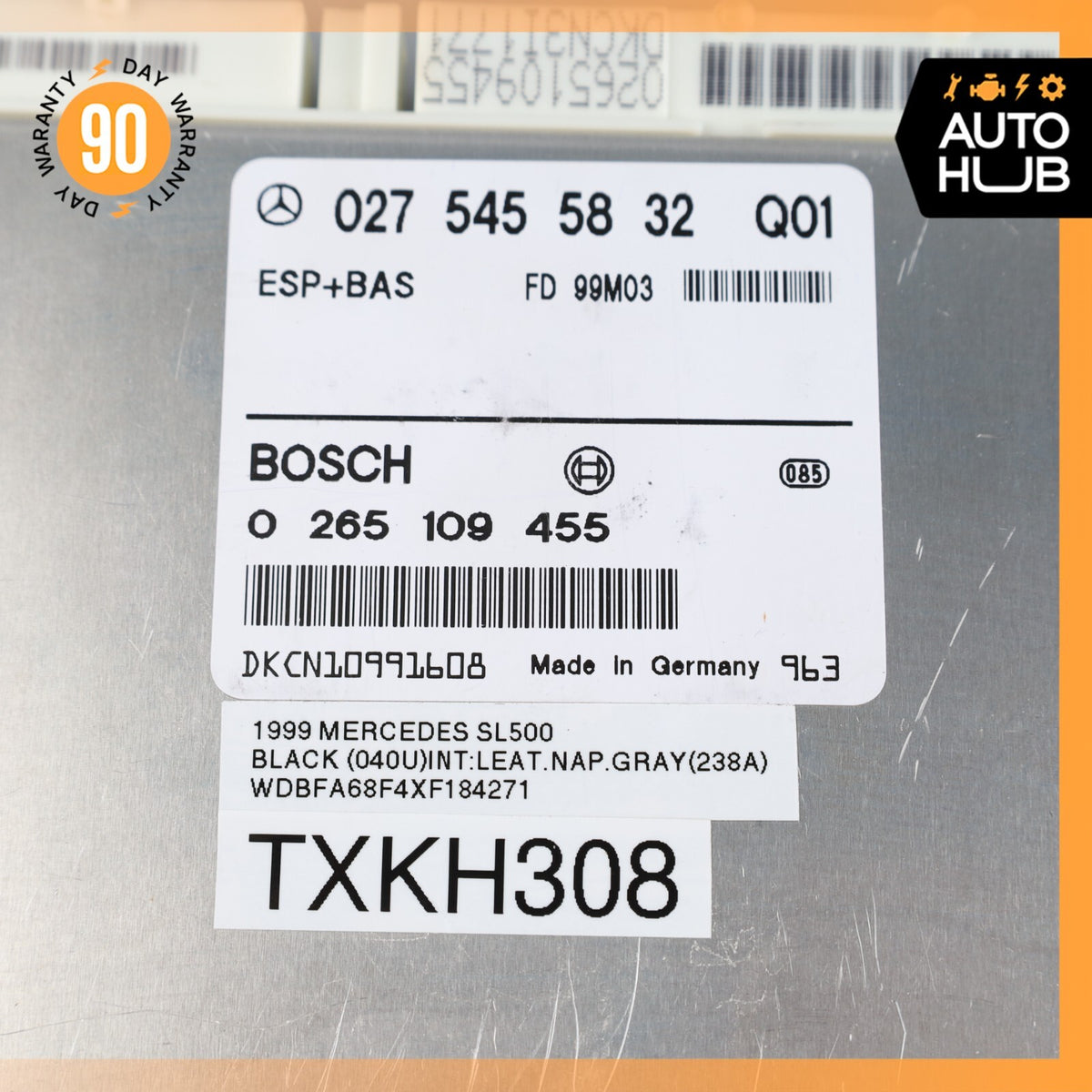 99-02 Mercedes R129 SL500 SL600 Electronic Stability Control Module ABS ESP OEM - photo 6