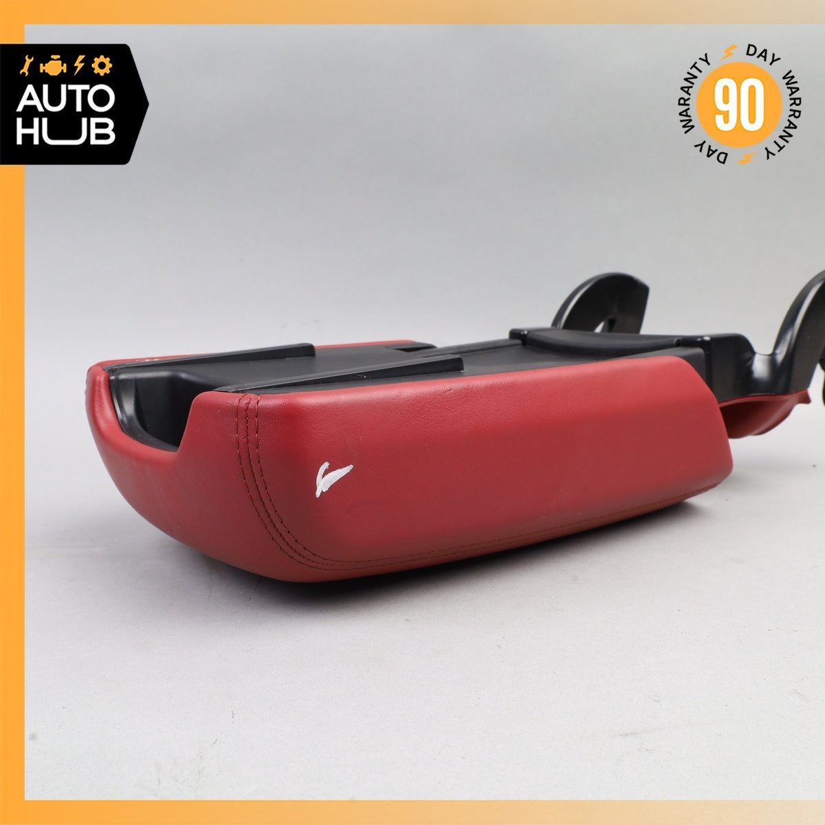 15-18 Porsche Macan 95B Center Console Arm Rest Armrest Cover Red OEM - photo 8