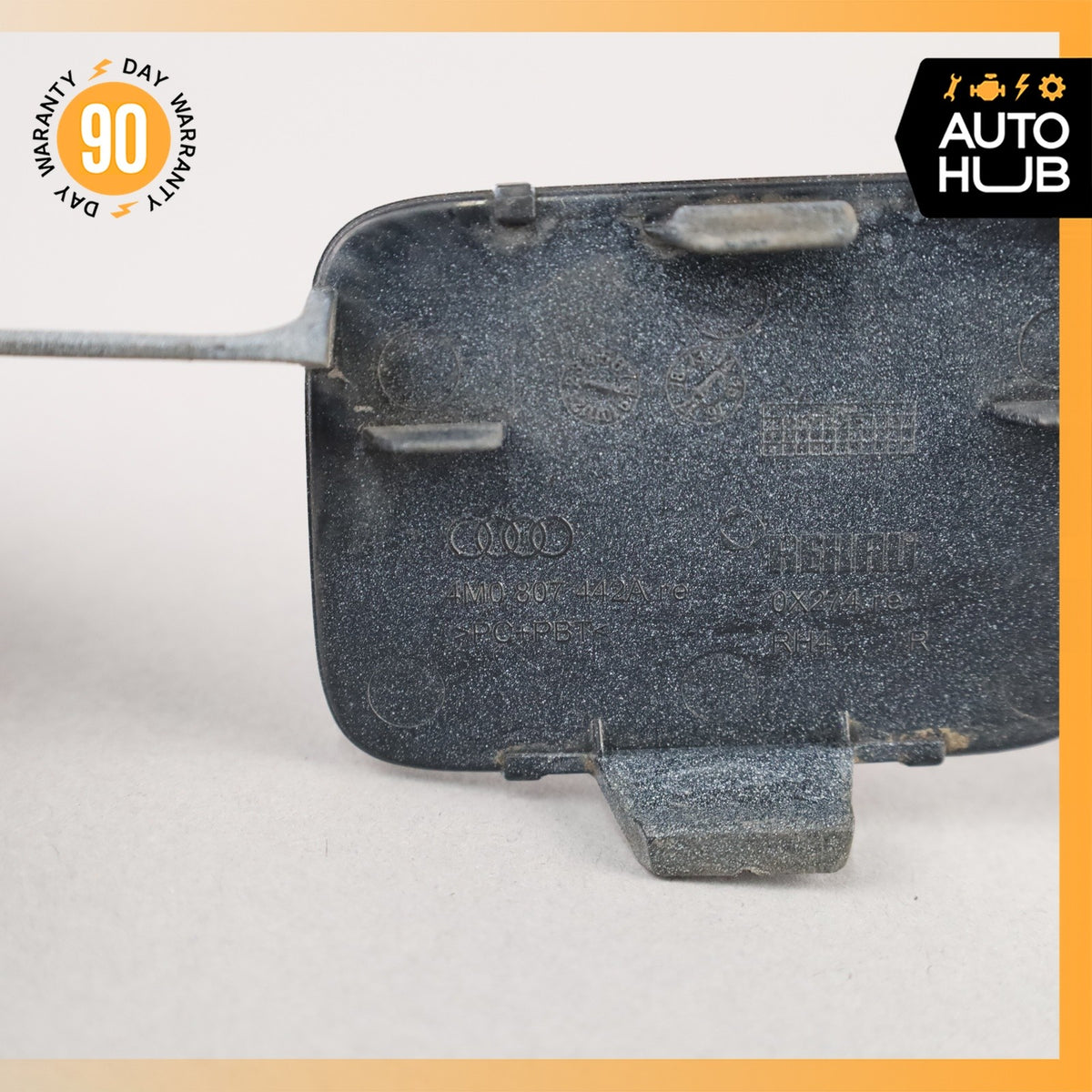 17-19 Audi 4M Q7 Rear Bumper Tow Hook Hitch Cover Lid OEM 87k - photo 10