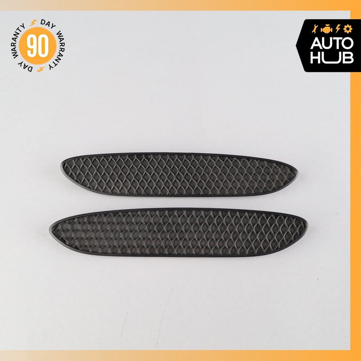 17-23 Mercedes W205 C63 C43 AMG Rear Bumper Mesh Grille Set of 2 OEM 39k - photo 1