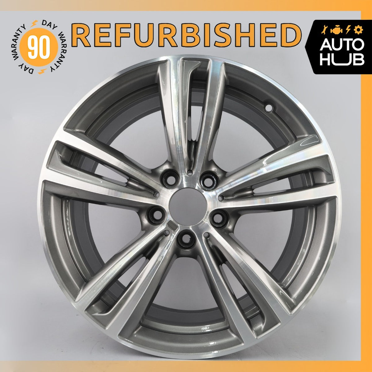 BMW F30 335i 340i 430i 8 x 19 19" Style 442 Front Wheel Rim Polished Gray OEM - photo 1