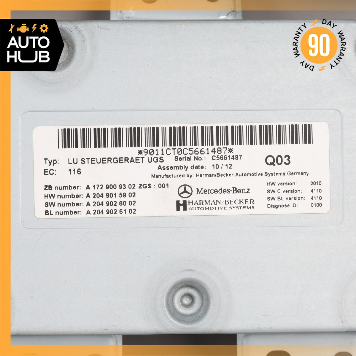 Mercedes W212 E350 S63 AMG SLK350 Communication Interface Module 2049009301 OEM - photo 6
