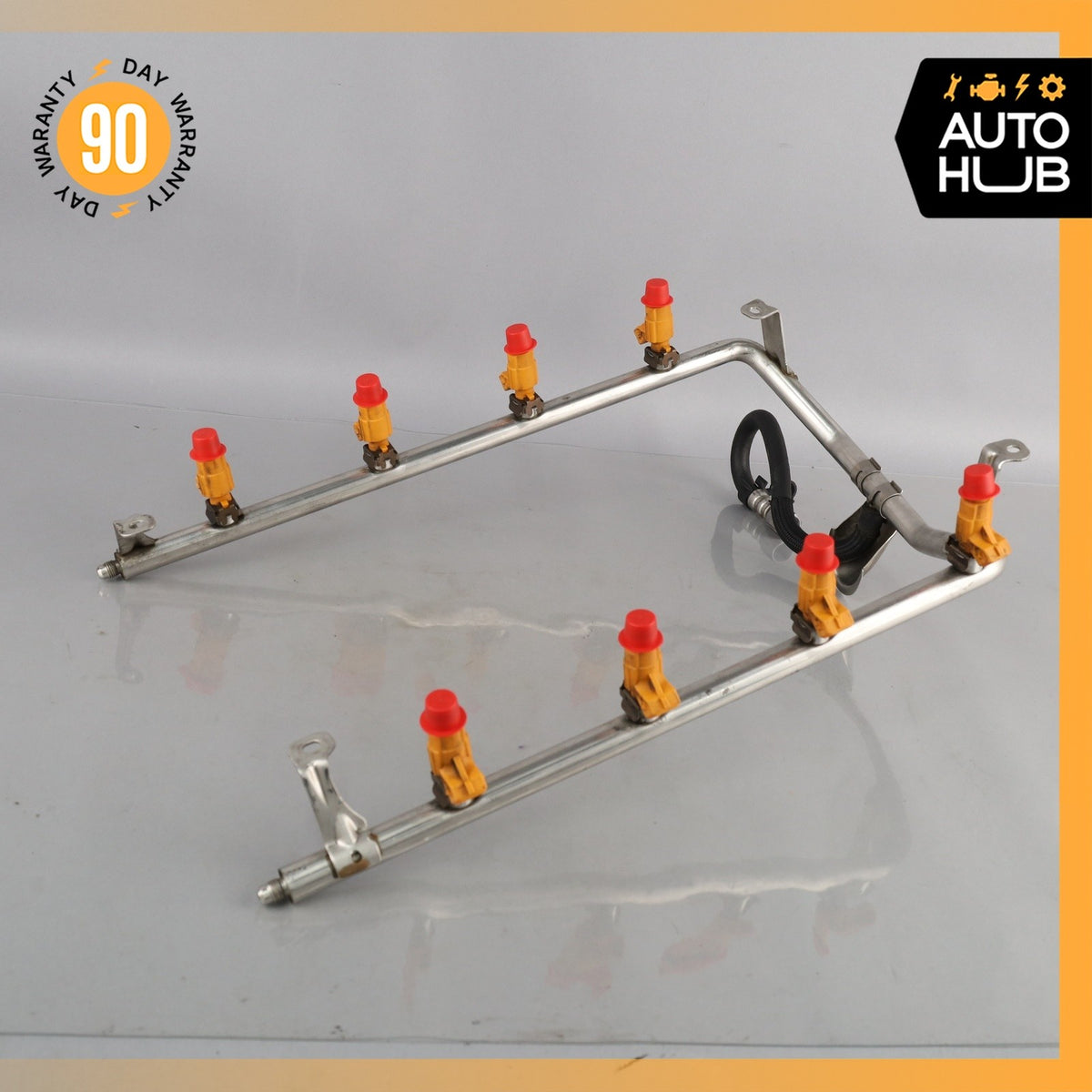 03-06 Porsche Cayenne 955 Turbo Fuel Gas Injection Rail w/ Injectors OEM - photo 16
