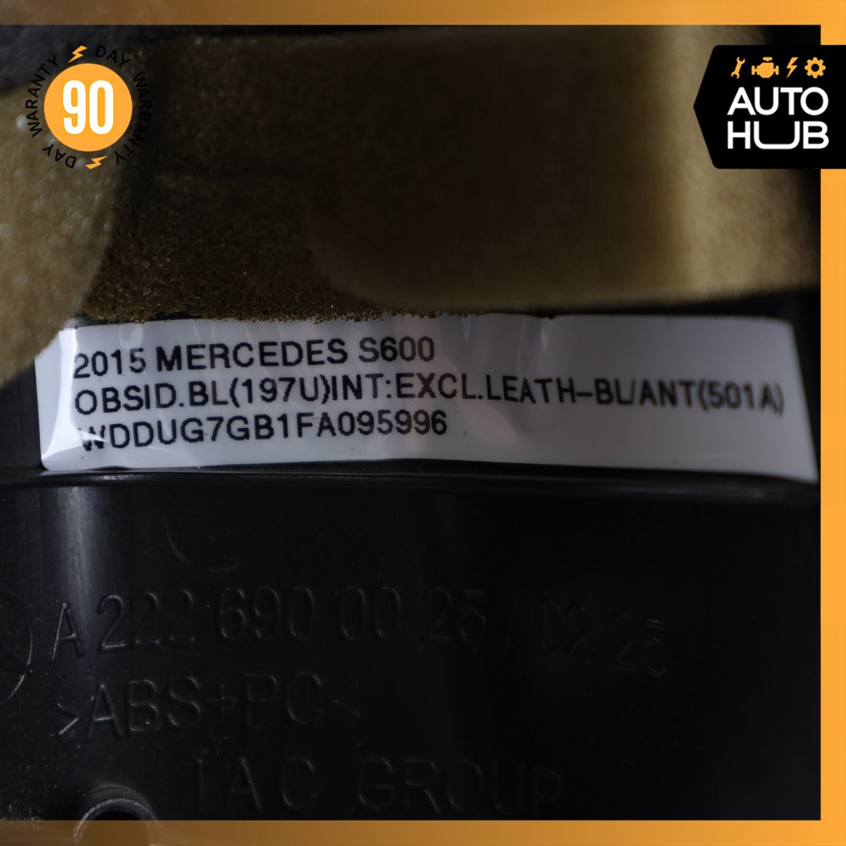 14-17 Mercedes W222 S600 S550 Front Right Side A Pillar Trim Panel Suede OEM - photo 16