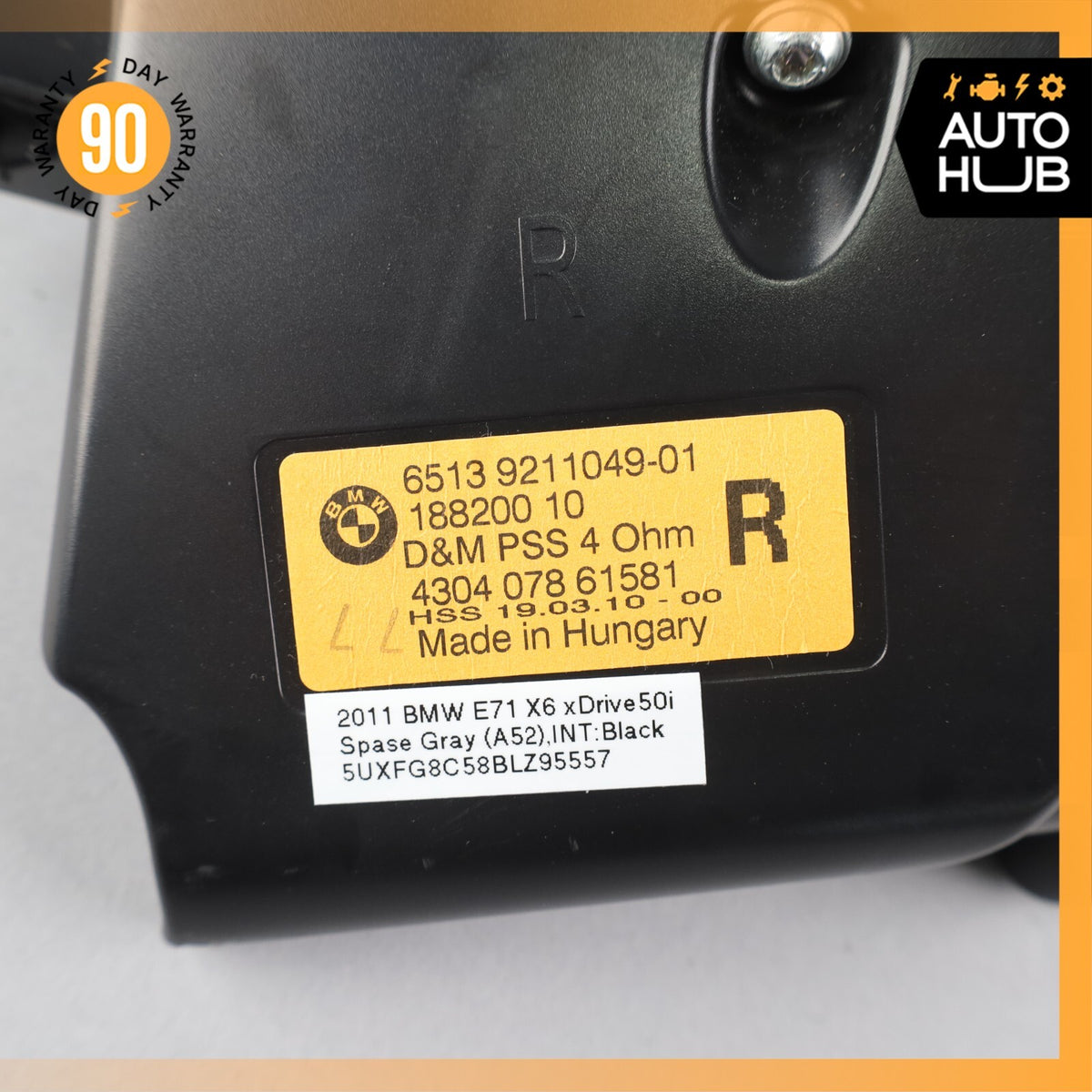 08-19 BMW E71 F16 X6 Right Passenger Side D-Pillar Tweeter Speaker OEM - photo 10