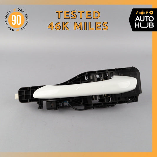 15-18 Porsche Macan 95B Rear Left Side Exterior Door Handle White OEM 46k - photo 1