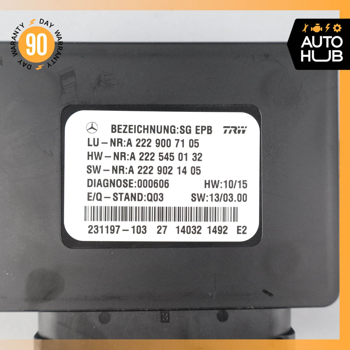 14-17 Mercedes W222 S550 S600 S63 Electronic Parking Brake Control Module OEM - photo 7