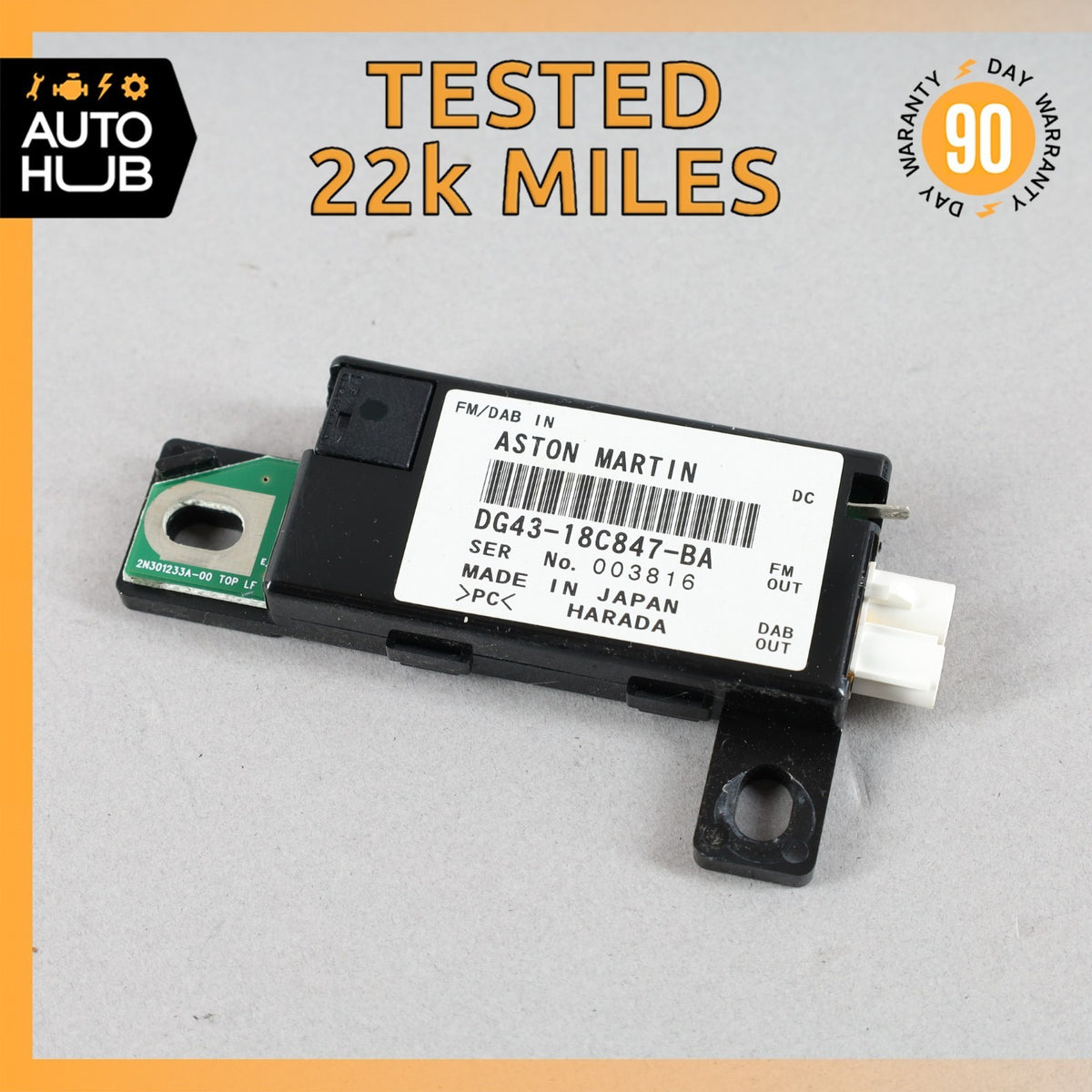 Aston Martin DB9 Rapide Antenna AM/FM Amplifier Module DG4318C847BA OEM 22k - photo 1