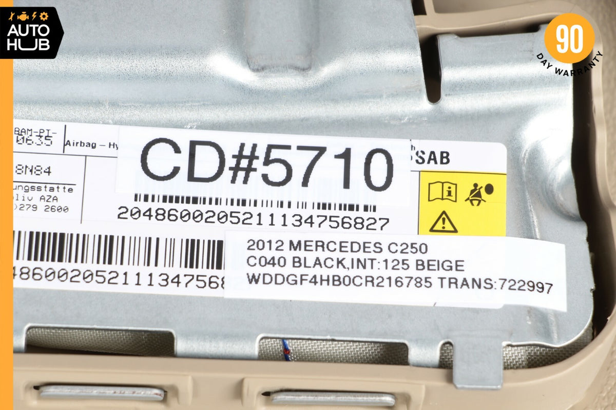 08-15 Mercedes W204 C250 GLK350 Seat Airbag Air Bag SRS Front Right Side OEM 80k - photo 9