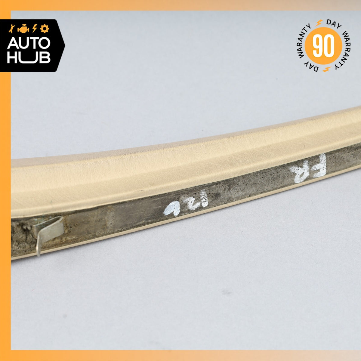 Mercedes W126 420SEL Front Right Door Window Panel Trim Beige OEM - photo 9