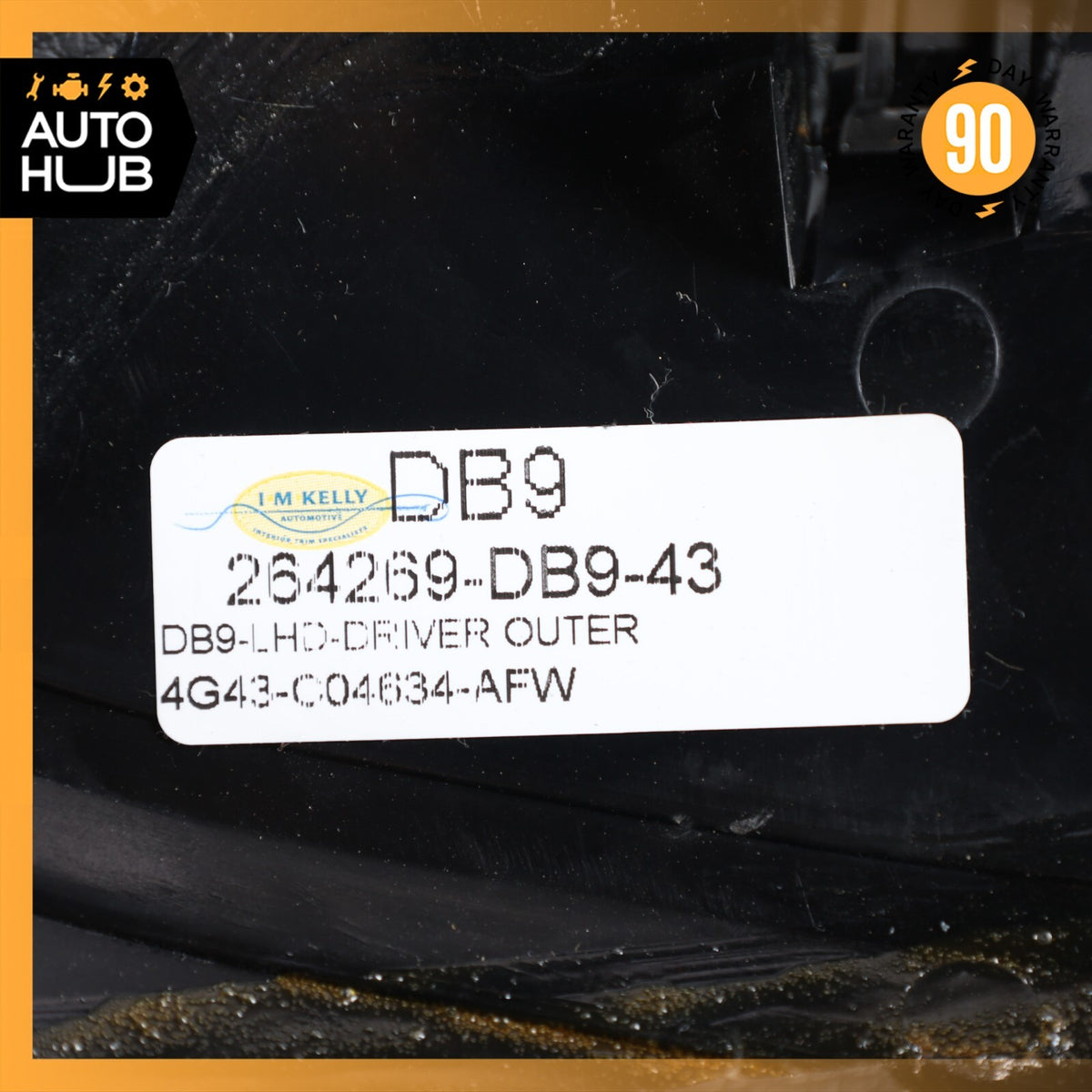 13-16 Aston Martin DB9 Left Side Upper Inner Cover Air Vent Trim OEM 35k - photo 12