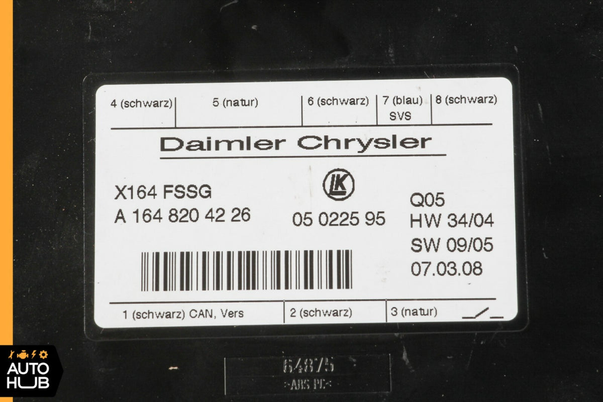 07-12 Mercedes X164 GL450 GL550 Third Seat Row Power Folding Control Module OEM - photo 5