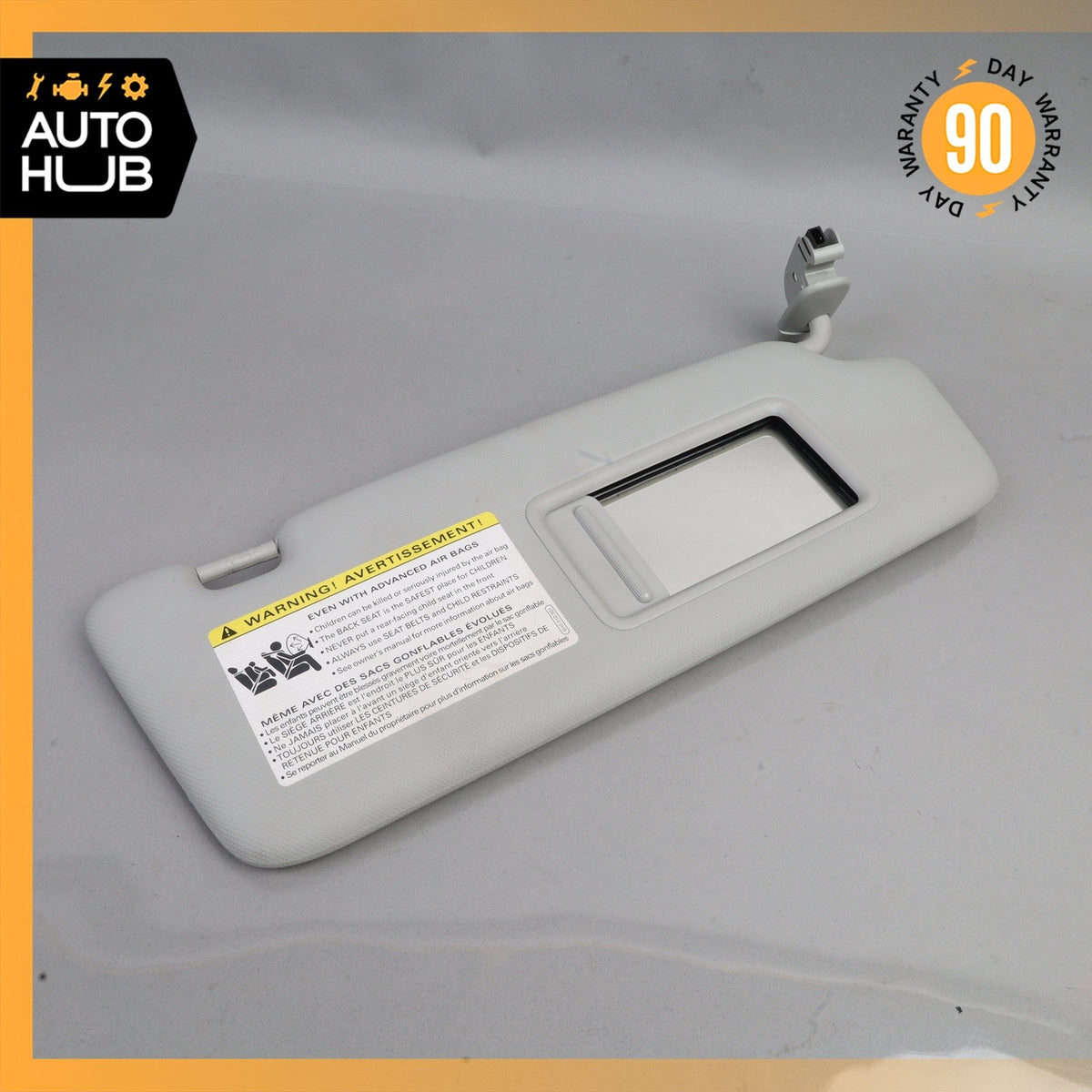 09-17 Audi 8R Q5 SQ5 Right Side Sunvisor Sun Visor Gray OEM - photo 6
