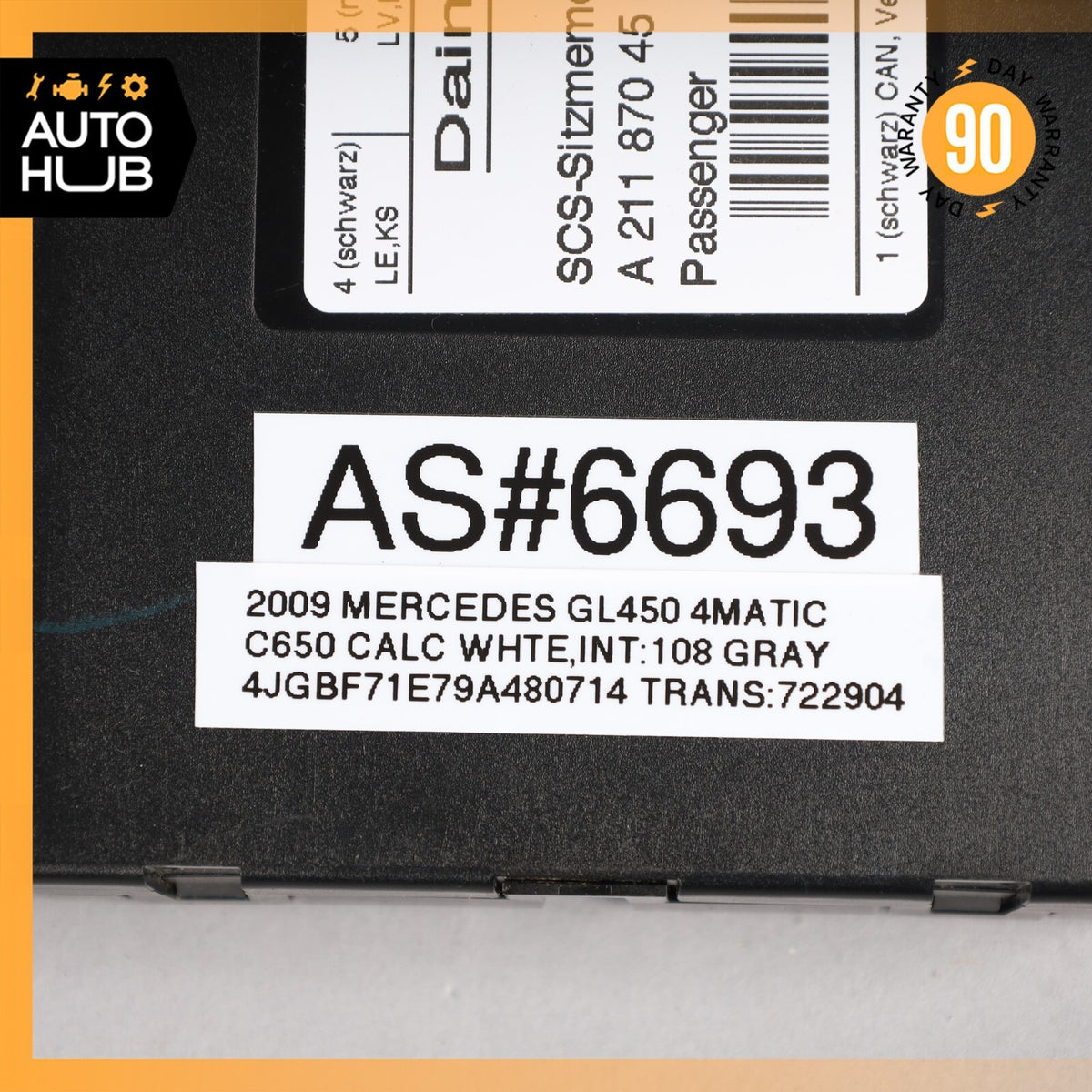 03-13 Mercedes X164 GL450 R350 Seat Control Module Front Left 2118704585 OEM - photo 12