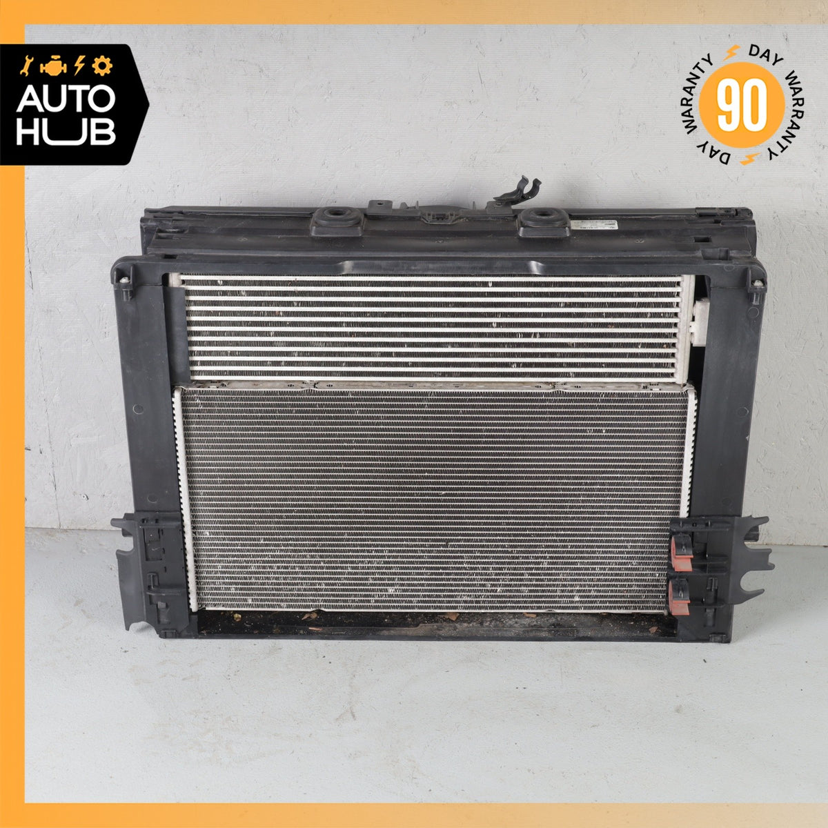10-19 BMW F10 550i 650i Cooling Radiator A/C Condenser Oil Cooler w/ Fan OEM - photo 3