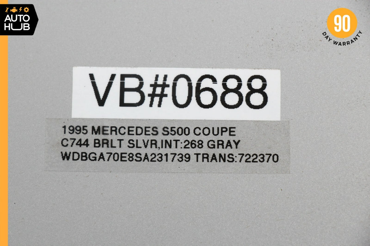 93-99 Mercedes W140 S500 Coupe CL500 Door Panel Left Lower Moulding Silver OEM - photo 12